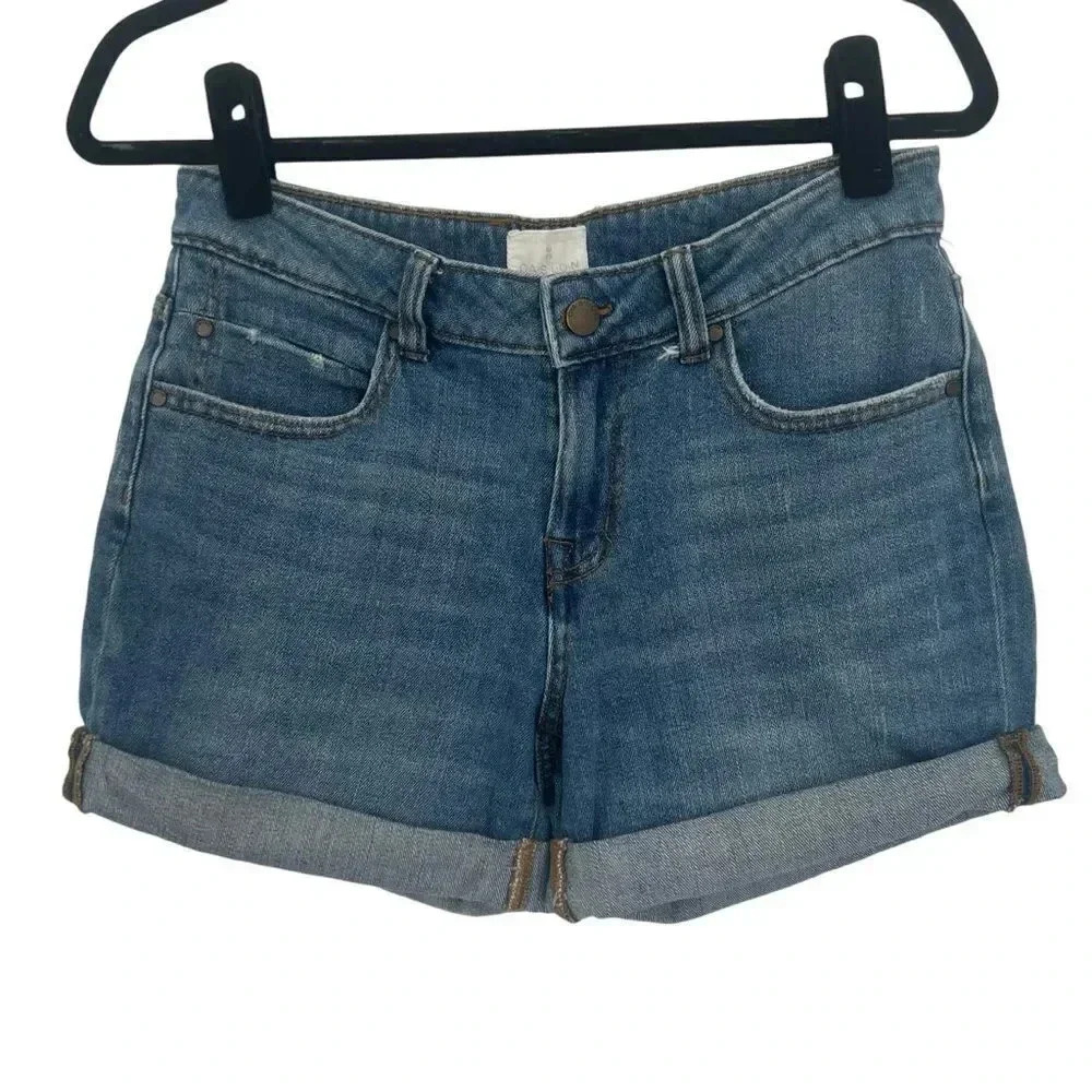 Caslon Cuffed Mid Rise Boyfriend Shorts Size 25 NWT